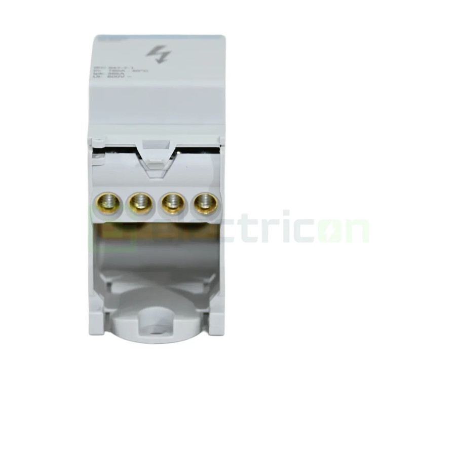 Bloc distribuție 70mm² Bloc distribuție terminal, 1P, 160A, 2x70mm²+3x25mm²+8x16mm², 36 mm lățime, Hager, KJ02CN – montaj rapid 