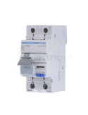 RCBO - Siguranță automată - Disjunctor cu protecție diferențială - tip A curba C 16A 30mA 6kA 1P+N 2M Hager ADA966D