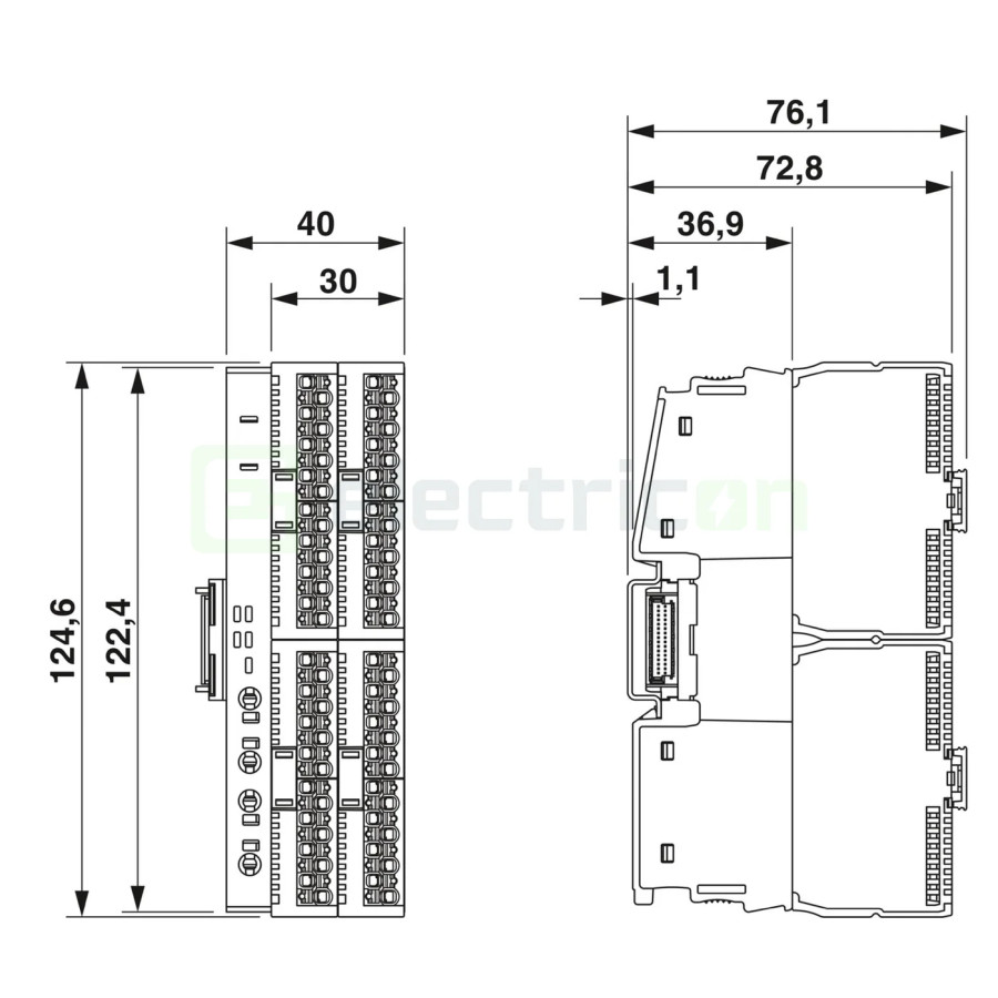 Modul de expansiune PLC, 4 sloturi pentru module Axioline, AXL F BP SE4, Phoenix Contact, 1088135
