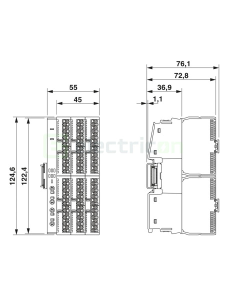 Modul de expansiune PLC, 6 sloturi pentru module Axioline, AXL F BP SE6, Phoenix Contact, 1088136