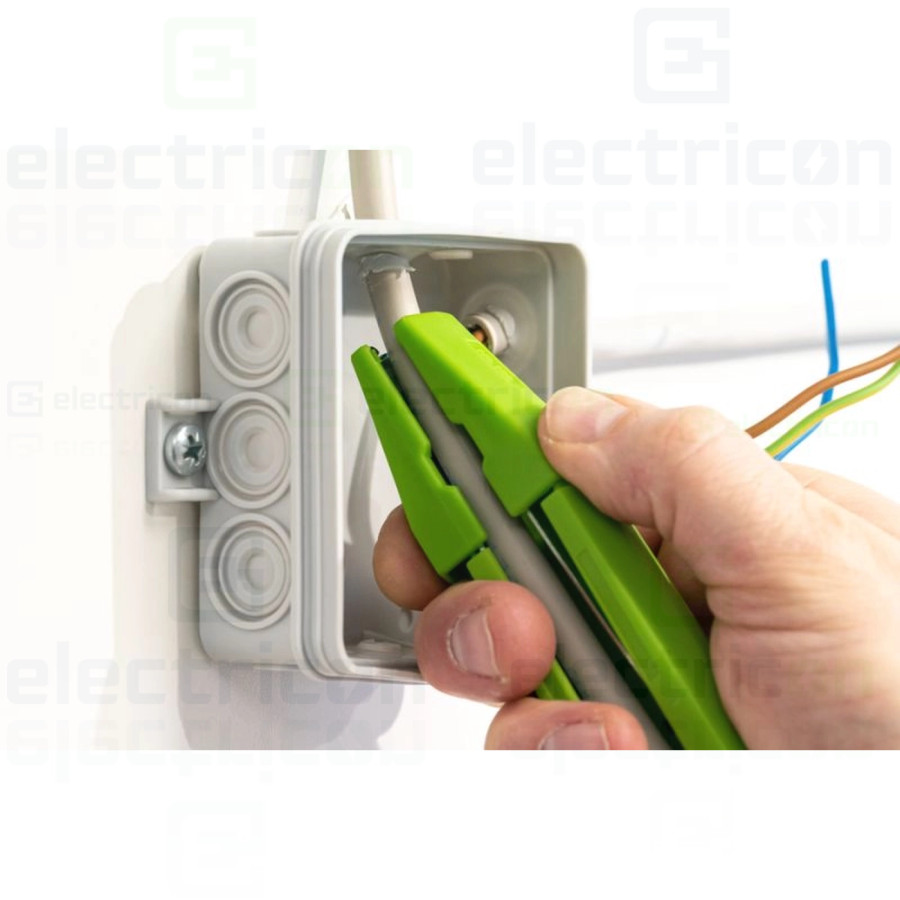 Dezizolator nr 100, multifunctional, interval de dezizolat, 0.5 - 6 mm², inlaturare manta Ø4 - 13mm, Verde,