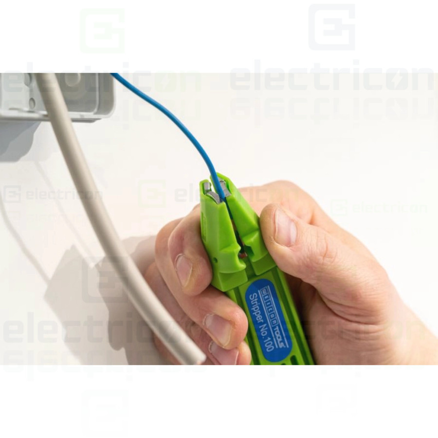 Dezizolator nr 100, multifunctional, interval de dezizolat, 0.5 - 6 mm², inlaturare manta Ø4 - 13mm, Verde,