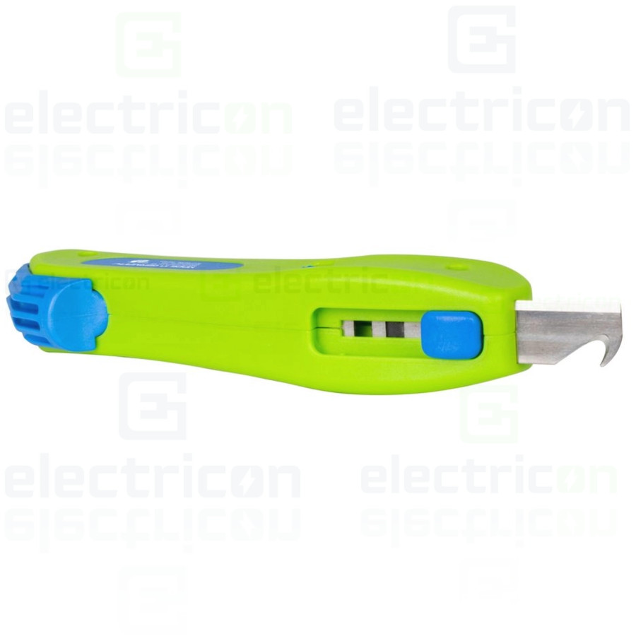Cutit de dezizolat, S 4 - 28, cu lama tip carlig retractabila, Ø 4 - 28mm, Verde