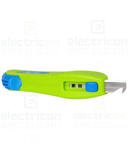 Cutit de dezizolat, S 4 - 28, cu lama tip carlig retractabila, Ø 4 - 28mm, Verde
