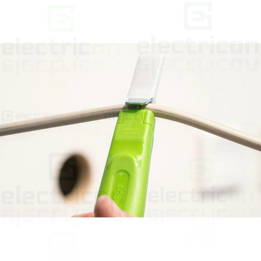 Cutit de dezizolat cabluri Ø 4 - 28mm, Verde, 4 - 28 H, Weicon