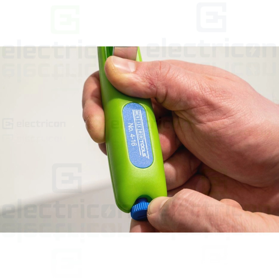 Cutit de dezizolat cabluri, nr 4 - 16, Ø 4 - 16mm, Verde