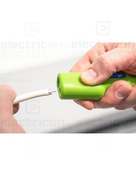 Unealta pentru inlaturarea mantalei si dezizolarea cablurilor coaxiale, Coax nr. F1 Green Line, Weicon