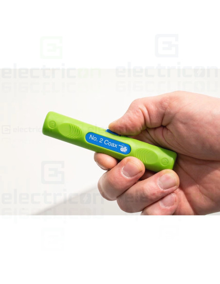 Unealta pentru inlaturarea mantalei si dezizolarea cablurilor coaxiale,Coax Stripper No.2, inteval 4,8 - 7.5 mm², Verde