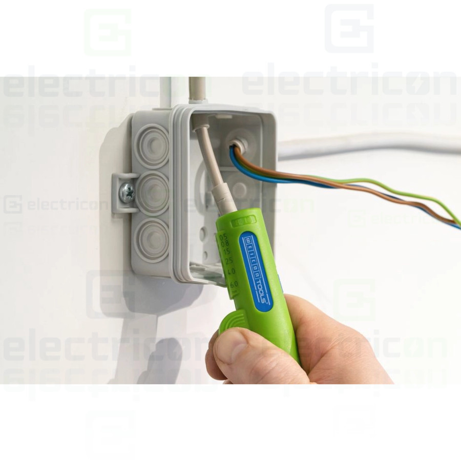 Dezizolator Quadro nr. 16, multifunctional, interval de dezizolat, 0.5 - 6 mm², inlaturare manta Ø 8- 13mm, Verde