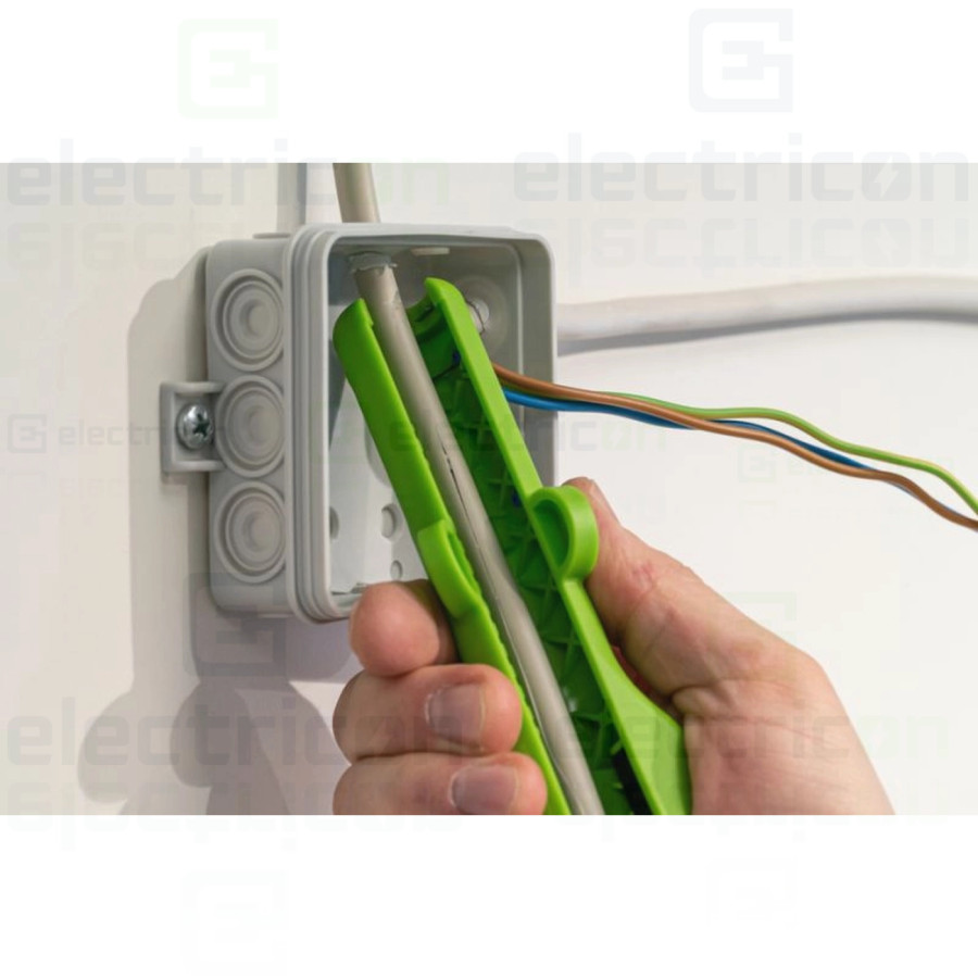 Unealta pentru inlaturarea mantalei si dezizolarea tuturor cablurilor rotunde uzuale, nr 13 Green Line, Ø 6 - 13 mm, Verde