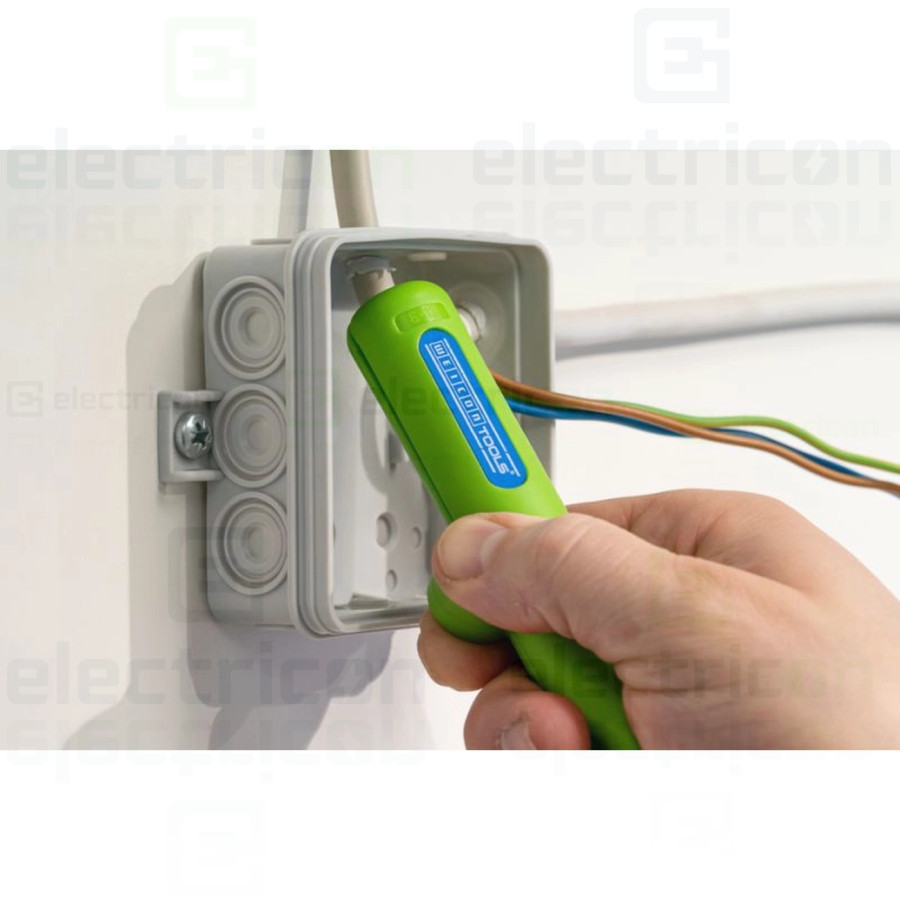 Unealta pentru inlaturarea mantalei si dezizolarea tuturor cablurilor rotunde uzuale, nr 13 Green Line, Ø 6 - 13 mm, Verde