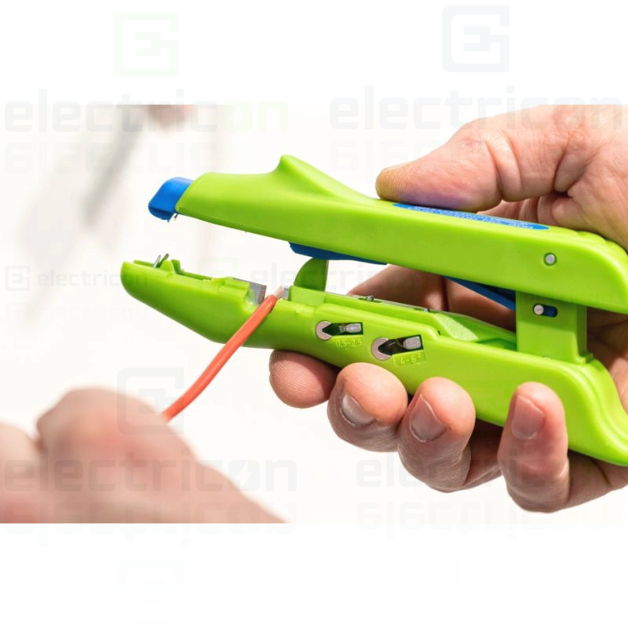 Dezizolator nr. 300 Green Line, pentru dezizolare si sertizare, 0.5 - 6 mm², Verde