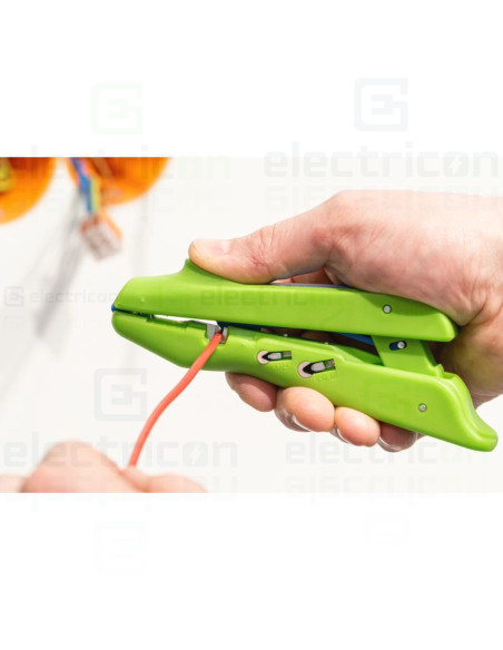 Dezizolator nr. 300 Green Line, pentru dezizolare si sertizare, 0.5 - 6 mm², Verde