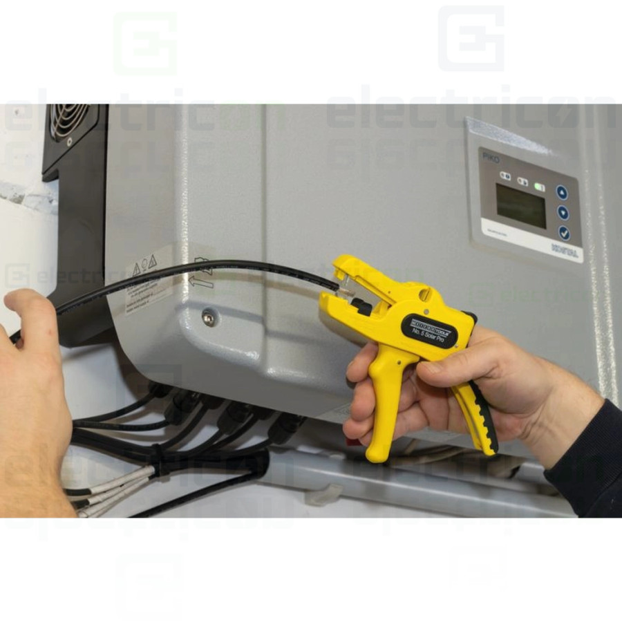Clește de dezizolare nr.5 Pro Solar, pentru dezizolare și înlăturarea mantalei cablurilor fotovoltaice, sectiune 1,5 - 10 mm², g