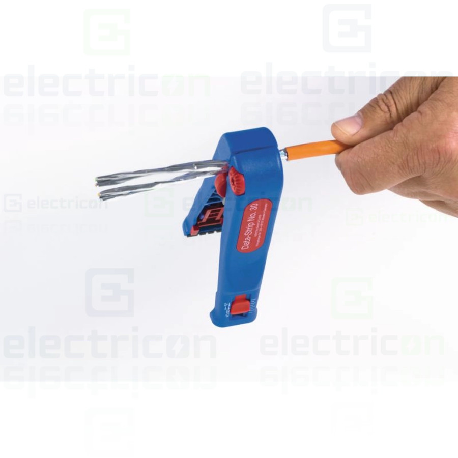 Unealta pentru inlaturarea mantalei si dezizolarea cablurilor de retea si transmisie date, cutter lateral inclus, nr.30, Weicon,