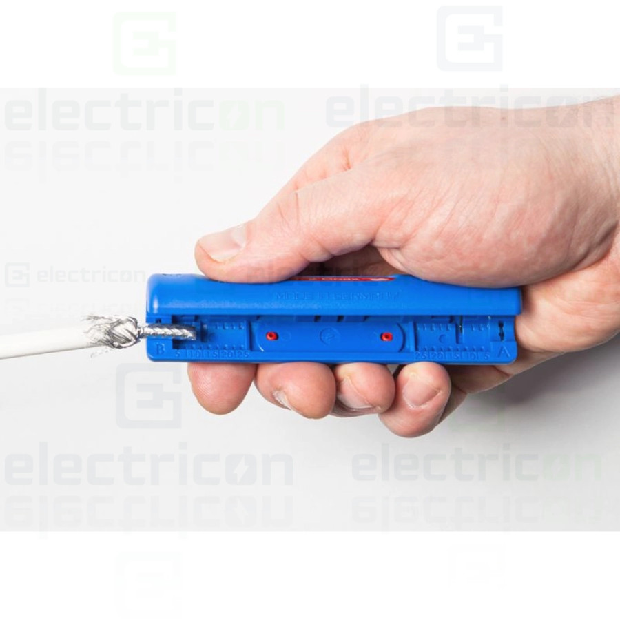 Unealta pentru inlaturarea mantalei si dezizolarea cablurilor coaxiale, 4.8 - 7.5 mm²