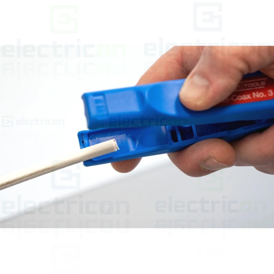 Unealta pentru inlaturarea mantalei si dezizolarea cablurilor coaxiale cu cutter lateral inclus, 4,8- 7,5 mm², Combi-Coax Nr.3