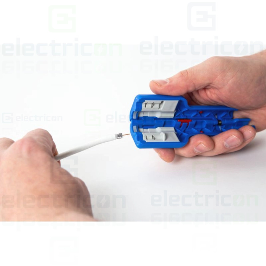 Unealta pentru inlaturarea mantalei si dezizolarea cablurilor coaxiale, Coax-Stripper No,1 F-Plus