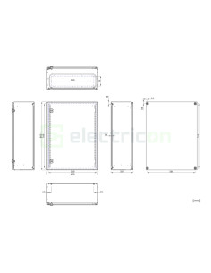 Cutie electrică - siguranțe - 800x600x260mm - exterior IP66 - include contrapanou - Schrack  WSA8060260 2