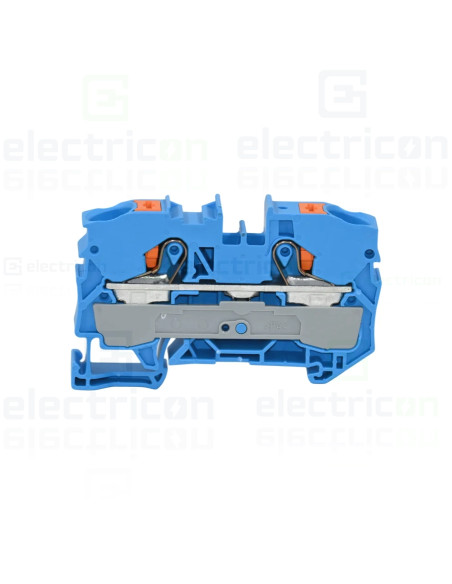 Conector Wago 10 mm² Clema șir, de trecere, 2 conexiuni, 10 mm²,albastru, CAGE CLAMP, Wago, 2210-1204 – montaj rapid și sigur în
