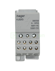 Bloc distribuție 35mm² Bloc distributie terminal, 1P, 500A, 2x35mm² + 5x16mm² + 4x10mm² + bara colectoare din cupru de 24x6mm, l