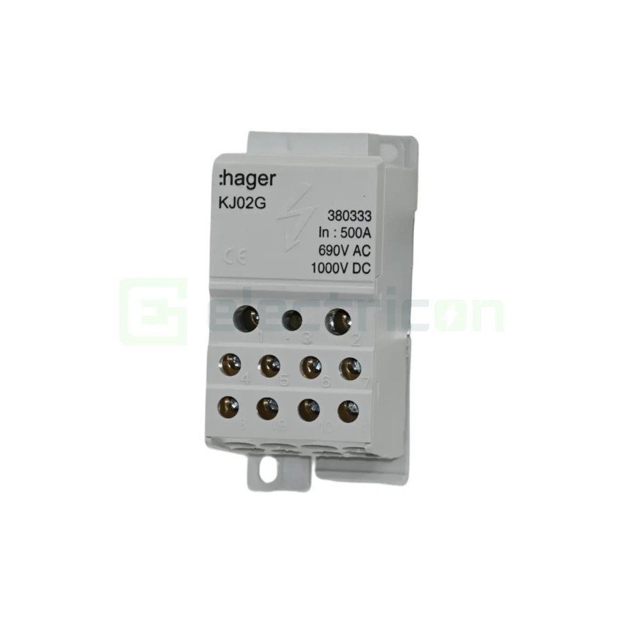 Bloc distribuție 35mm² Bloc distributie terminal, 1P, 500A, 2x35mm² + 5x16mm² + 4x10mm² + bara colectoare din cupru de 24x6mm, l