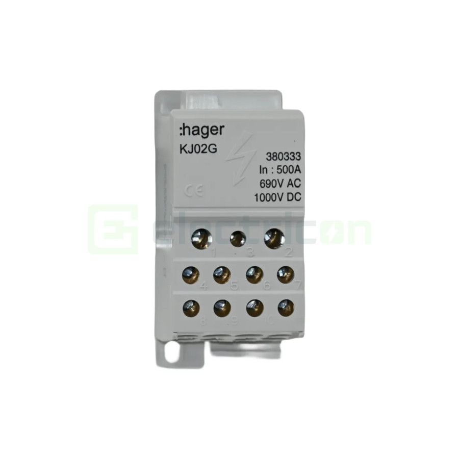 Bloc distribuție 35mm² Bloc distributie terminal, 1P, 500A, 2x35mm² + 5x16mm² + 4x10mm² + bara colectoare din cupru de 24x6mm, l