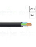 Cablu electric rigid cupru EYY-J 5x4 mm²