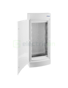 Tablou multimedia, aparent, 48 module, ușă albă, IP40, Schrack