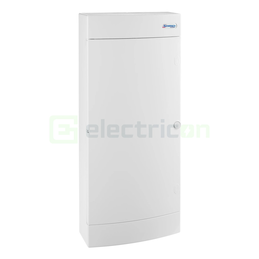 Tablou multimedia, aparent, 48 module, ușă albă, IP40, Schrack