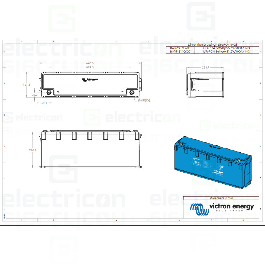 LiFePO4 Battery 51,2V 100Ah NG
