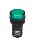 Lampă semnalizare LED - Ø 22 mm - 24V AC/DC, verde, corp compact - Schrack BZ501213-B