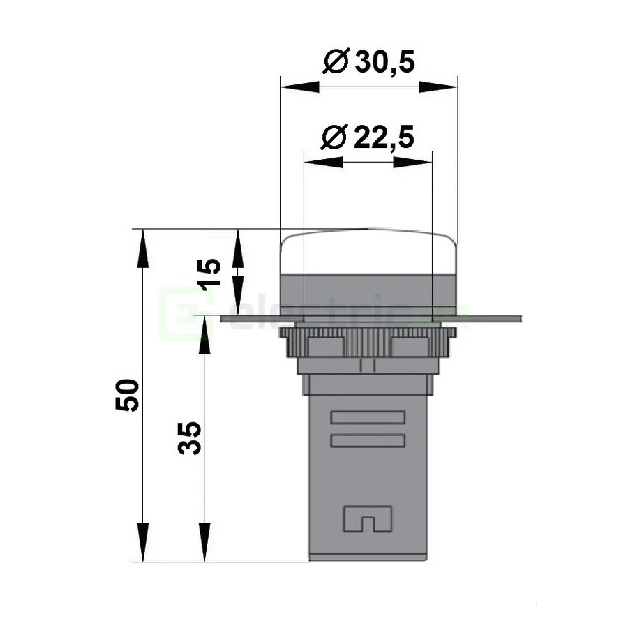 Lampa de semnalizare Schrack, LED, verde, 24VAC/DC, BZ501213-B