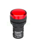 Lampă semnalizare LED - Ø 22 mm - 24V AC/DC, roșie, corp compact - Schrack BZ501210-B
