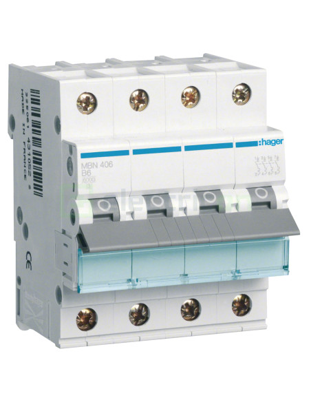 Siguranta MCB B6A Hager - MBN406