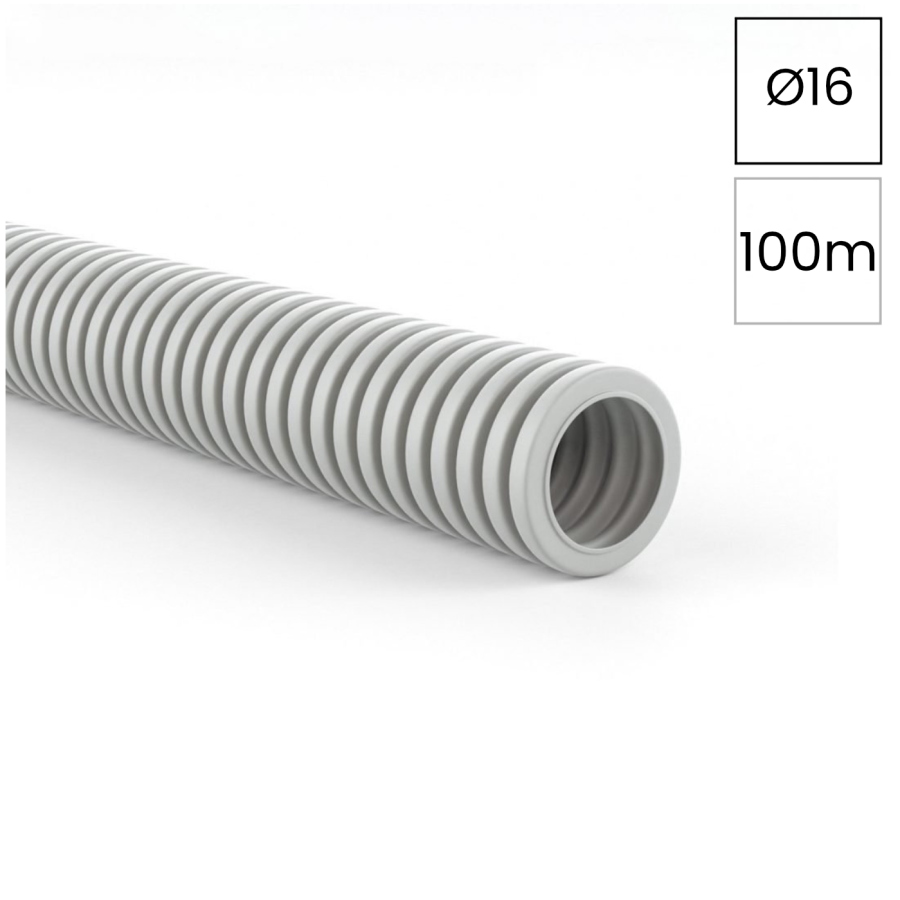 Copex tub protecție flexibil Kouvidis SIFLEX IAS 16mm 320N gri rola 100m 2003916