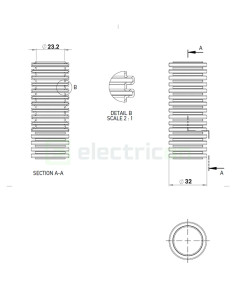 Copex tub protecție flexibil Kouvidis Conflex HF IAS 32mm 1250N gri rola 25m 2004032 2