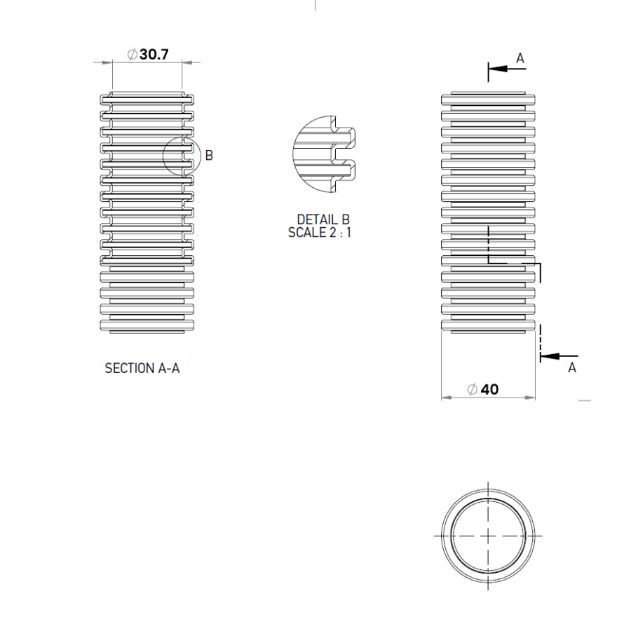 copex tub corugat flexibil Kouvidis Conflex HF IAS 40mm 1250N gri 20m 2004040