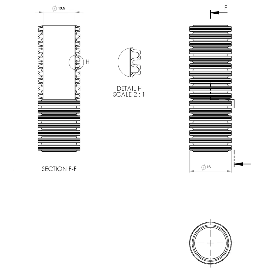 copex tub corugat flexibil Kouvidis Duroflex Plus ISR 16mm 750N negru electric 50m 2050016