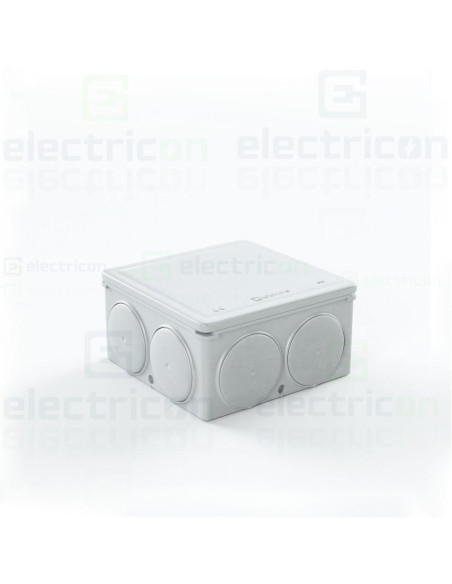 Doză ramificație aparentă IP55 - cu capace de etanșare - Ø20/16 mm - 82x82x43 mm - Cutie conexiuni Kouvidis 3013020