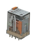 Releu industrial - miniaturizat - 230V AC, 2 contacte 10A, buton probă blocabil - Finder 55.32.8.230.0040
