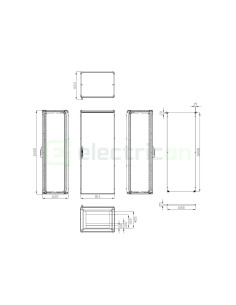 Dulap metalic Schrack 2000×800×600 mm IP55 – model AT208060 2