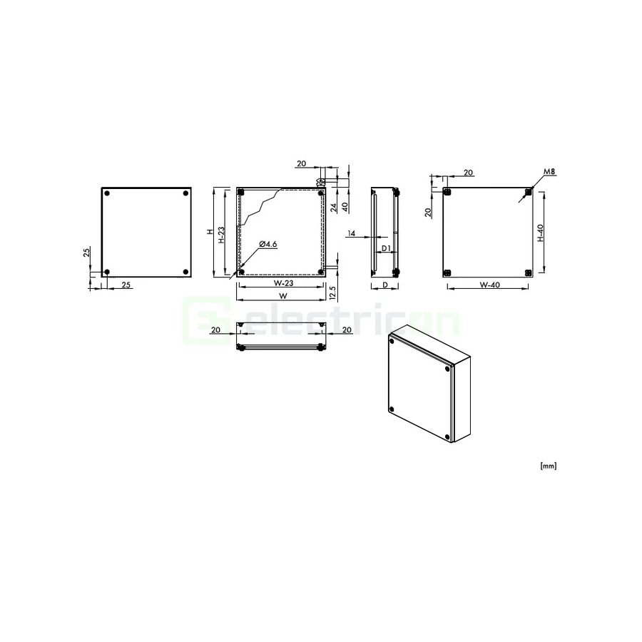 Cutie conexiuni IP66 150×150×80 Schrack – balamale rapide