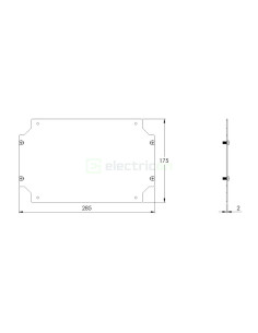 Placă montaj Schrack 200×300 mm – model WKAMP2030 2