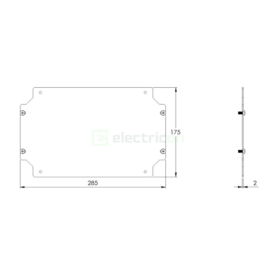 Placă montaj 200×300 mm Schrack – pentru cutii WKA2030