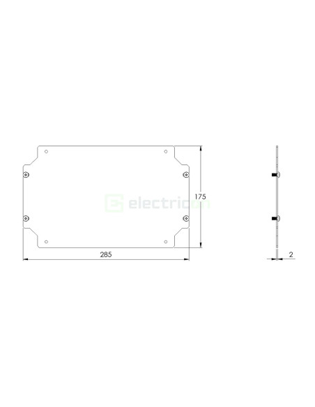 Placă montaj 200×300 mm Schrack – pentru cutii WKA2030