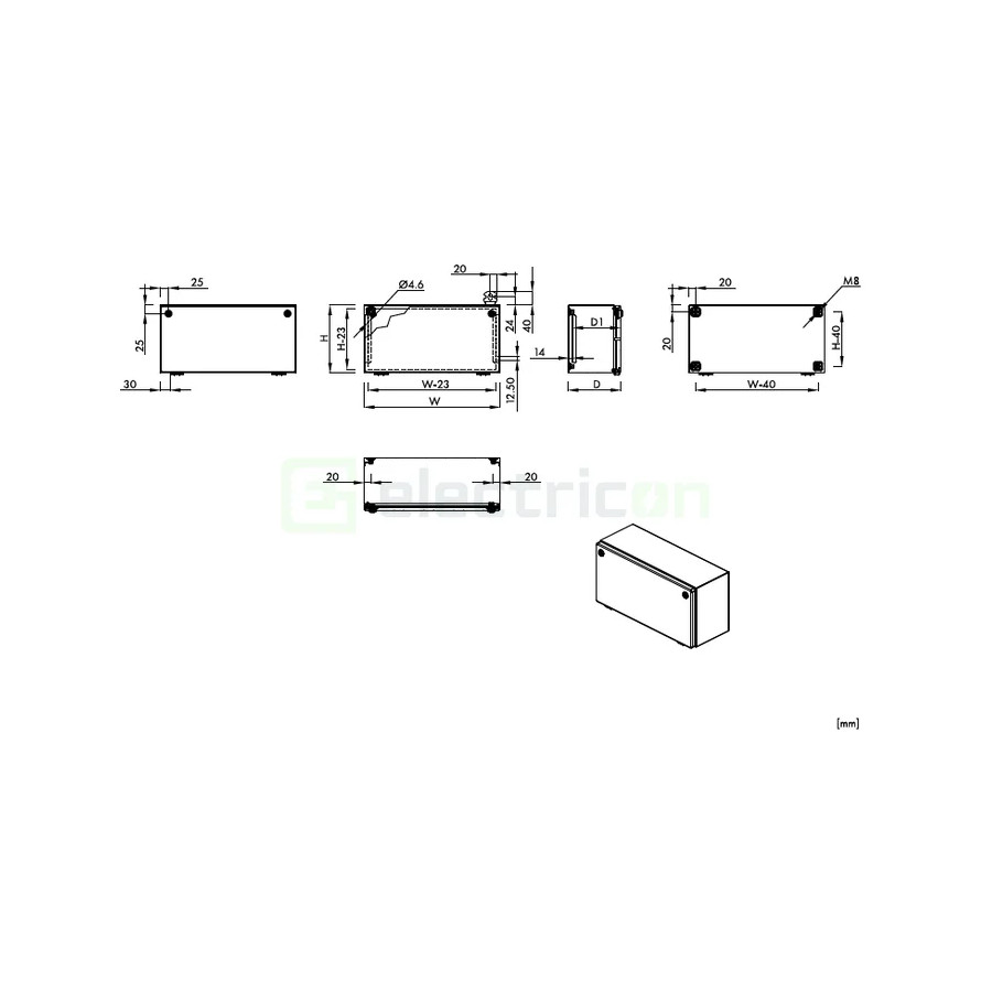 Cutie metalică IP66 200×400×155 Schrack – balamale rapide