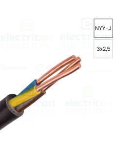 Cablu NYY-J 3×2,5 mm² Helukabel – alimentare & împământare