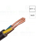 Cablu electric rigid cupru NYY-J 3x1,5 mm² - Helukabel 32023