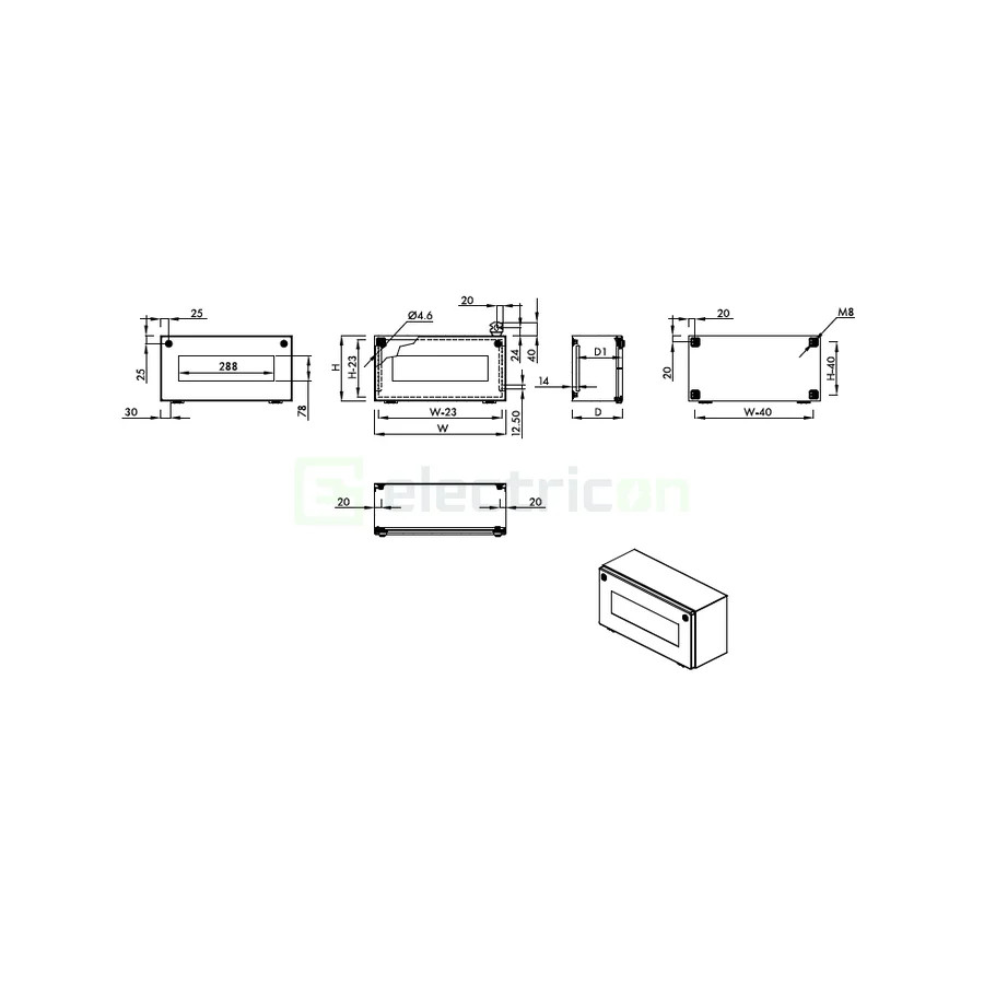 Cutie Metalică Balamale 200x400 IP66 Schrack WKA204015G